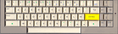 Aperu du clavier du TO7-70